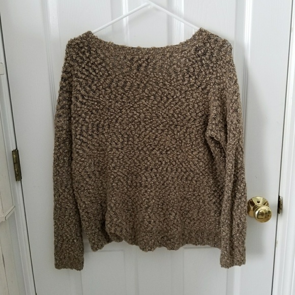 Brown Textured Knit Sweater/Cardigan - Picture 2 of 3